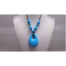 Blár dropi með perlum